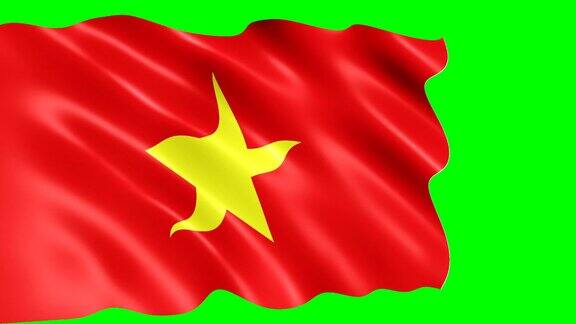越南国旗迎风飘扬