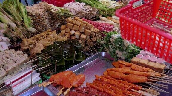 中国兰州市场的传统中国街头小吃