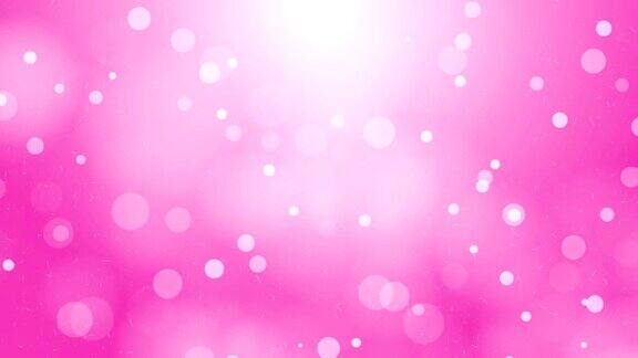 移动粒子环-白色气泡在粉红色