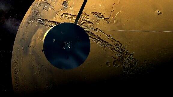卡西尼号轨道飞行器经过火星