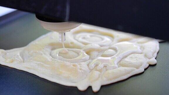 3D打印液体面团3D打印机打印煎饼