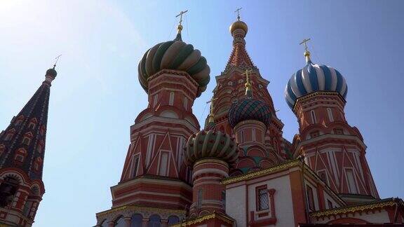 莫斯科红场圣巴西尔大教堂的景色