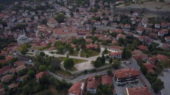 无人机拍摄的土耳其Safranbolu老城