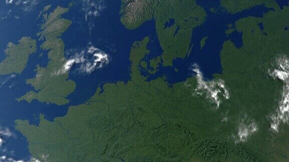 地球与丹麦接壤