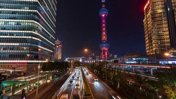 4K时光流逝:上海城市景观