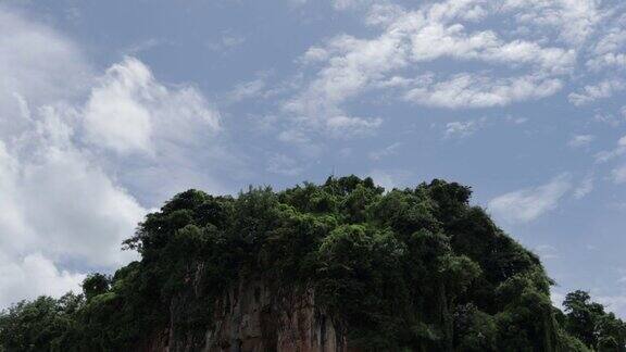 泰国的山地景观延时移动云