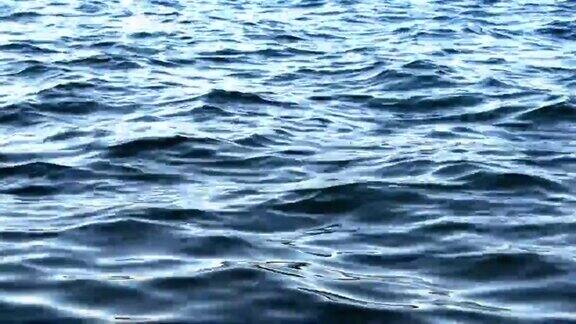 深蓝色的海洋水波浪背景