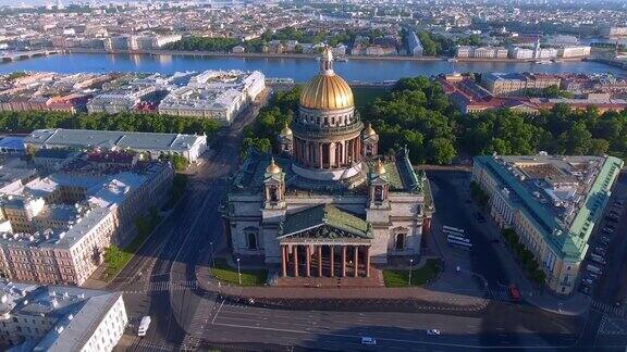 圣彼得堡圣以撒大教堂航拍