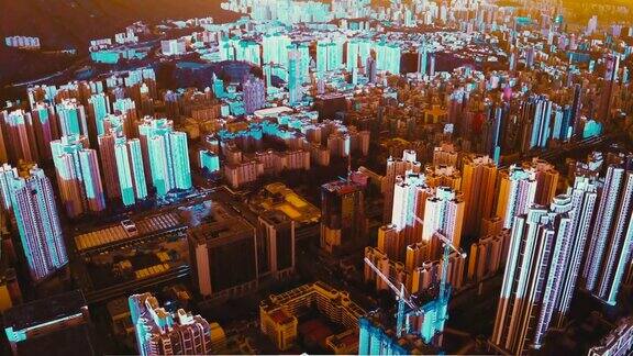 香港过度拥挤的建筑物
