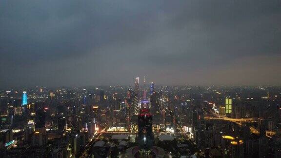 广州中轴线夜景倾斜