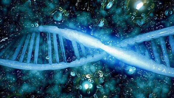 蓝色的DNA螺旋