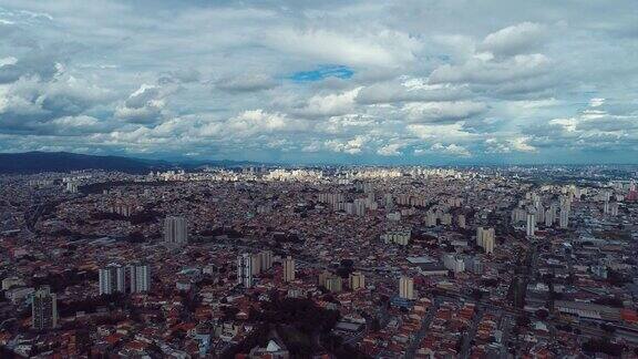 S?o圣保罗巴西城市鸟瞰图伟大的景观城市的场景