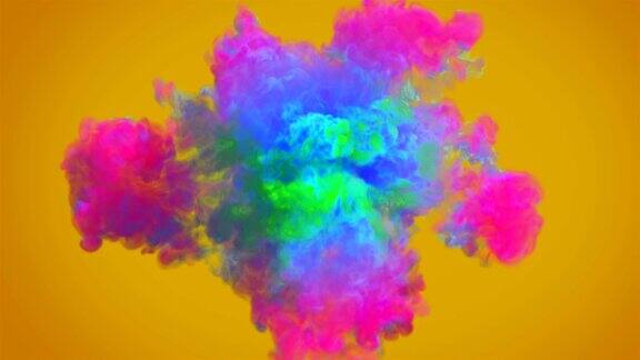 彩色的烟雾爆炸