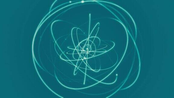 有活力的原子原子核和电子围绕它旋转