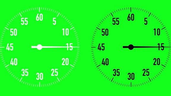 双30秒倒计时秒表图形上的色度键背景