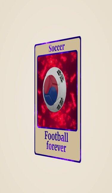 3d卡片上的韩国足球