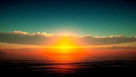 落日的海洋