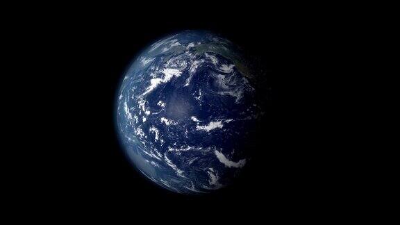 地球360度旋转和变焦以英国为中心