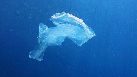 环境问题海洋中的一次性塑料