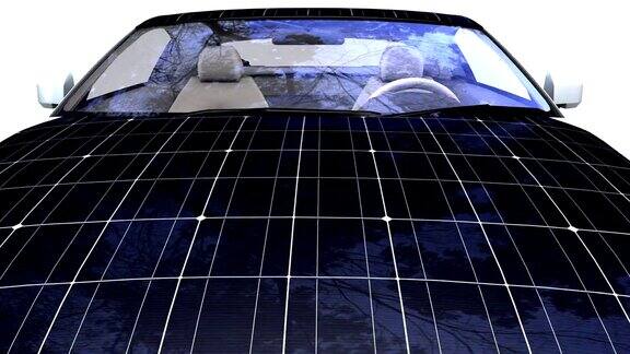 太阳能电池板电动汽车
