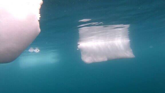 南极洲水下冰