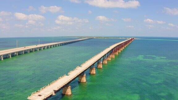 阳光明媚的风景七英里桥佛罗里达群岛佛罗里达美国