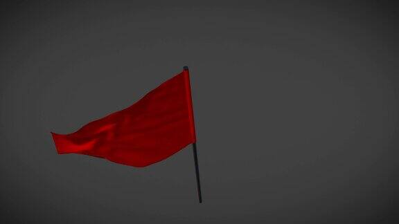 赛车旗帜-带有alpha遮罩的红旗循环动画