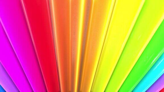 彩虹的多色条纹是循环移动的69