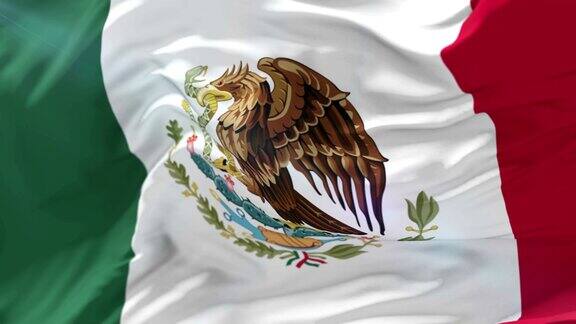 墨西哥国旗迎风飘扬