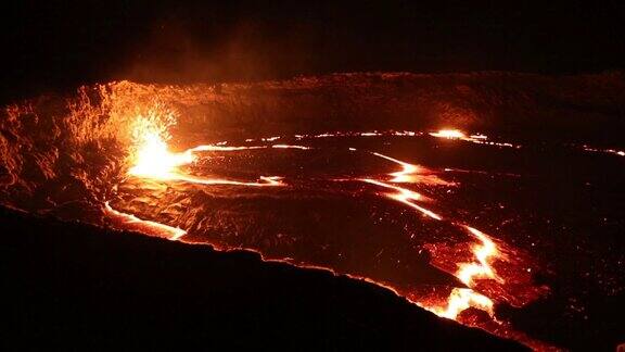 埃塞尔比亚埃尔塔阿勒火山熔岩湖