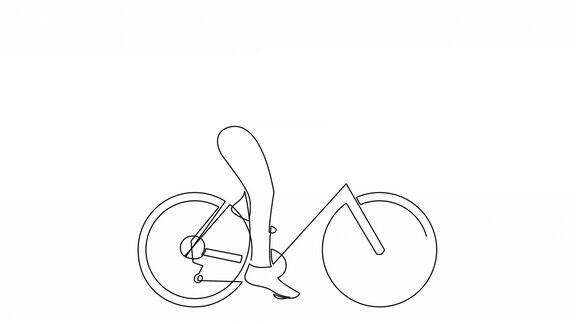 自行绘制动画的连续线绘制一个自行车骑手