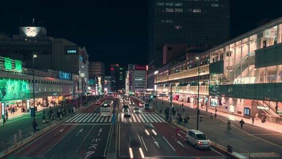4K延时日本大城市拥挤的公共交通