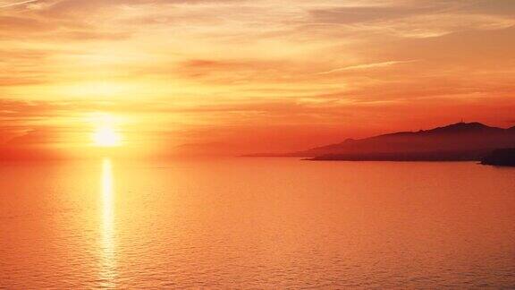 海景海面日落