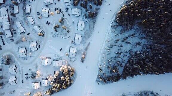 冬季景观滑雪