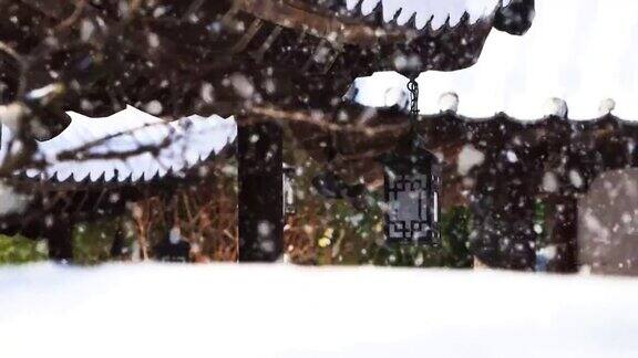 雪民俗村美丽的韩国冬季情感景观