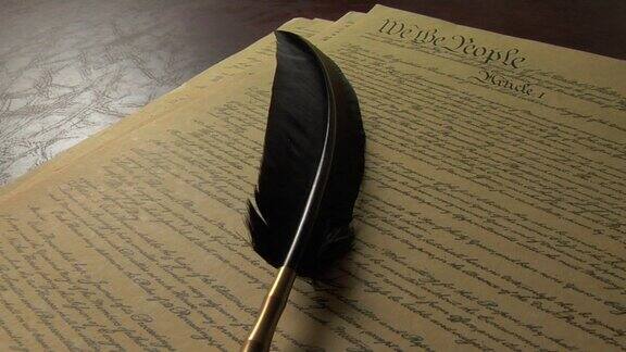 美国宪法和鹅毛笔