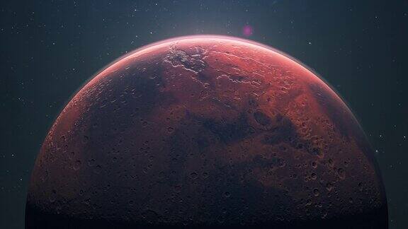 火星星球4K动画股票视频