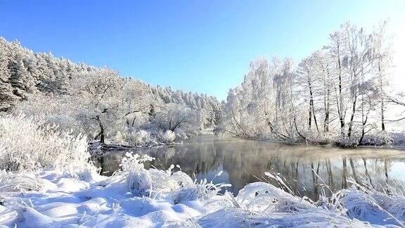 冬天河景观