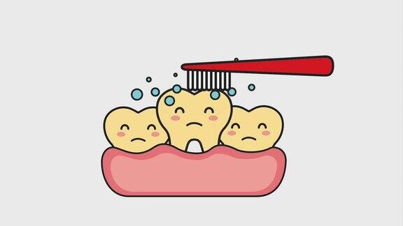 刷牙时牙齿发黄口腔卫生