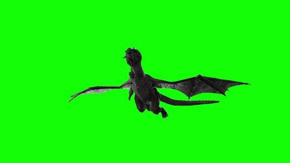 蜻蜓3D渲染在绿色的背景