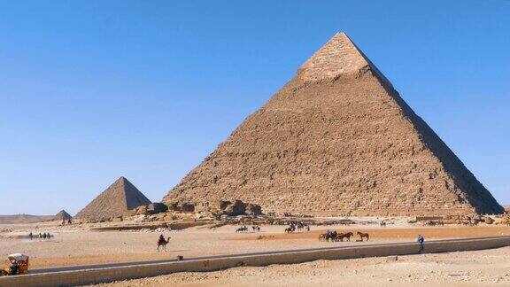 埃及吉萨墓地的金字塔