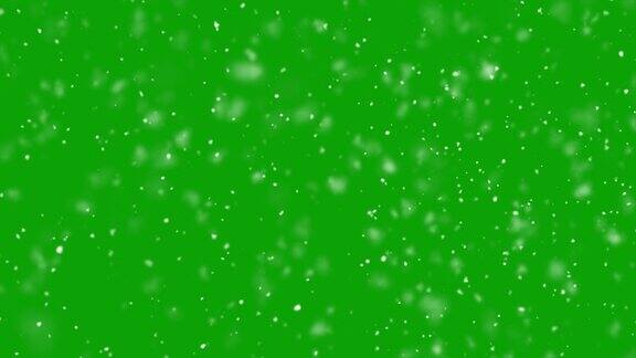 高细节和孤立的雪花在绿色屏幕上圣诞短片效果雪花电影产业动画雪花雪花自然灾害