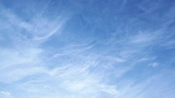 蓝天有云有太阳4K时间流逝天空和云