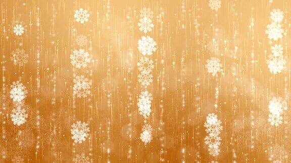 金色抽象雪花背景