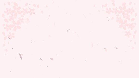 这是一个背景动画视频的樱花暴风雪