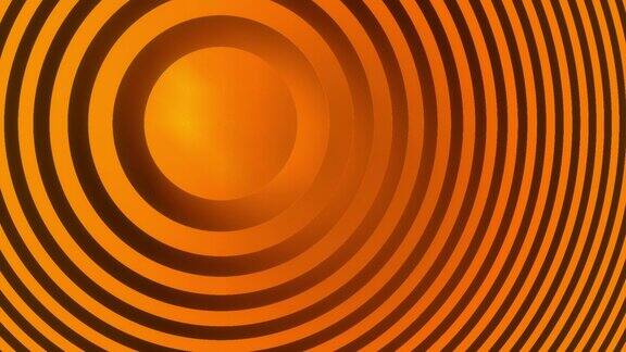 圆形的抽象图案标志橙色干净的环动画抽象背景的业务演示库存视频