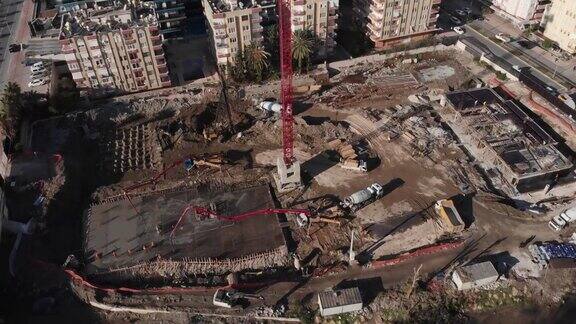 正在建设中的住宅建筑高层建筑施工现场住宅综合体基础建筑行业的业务