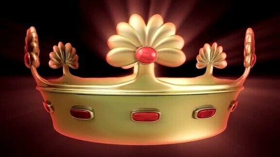 花饰和红宝石王冠