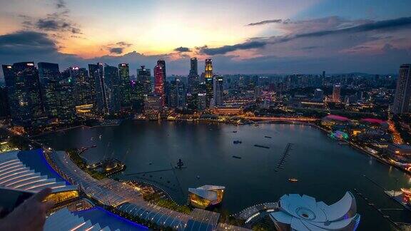 新加坡城市延迟摄影