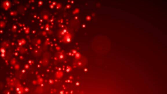 红色闪烁粒子抽象背景